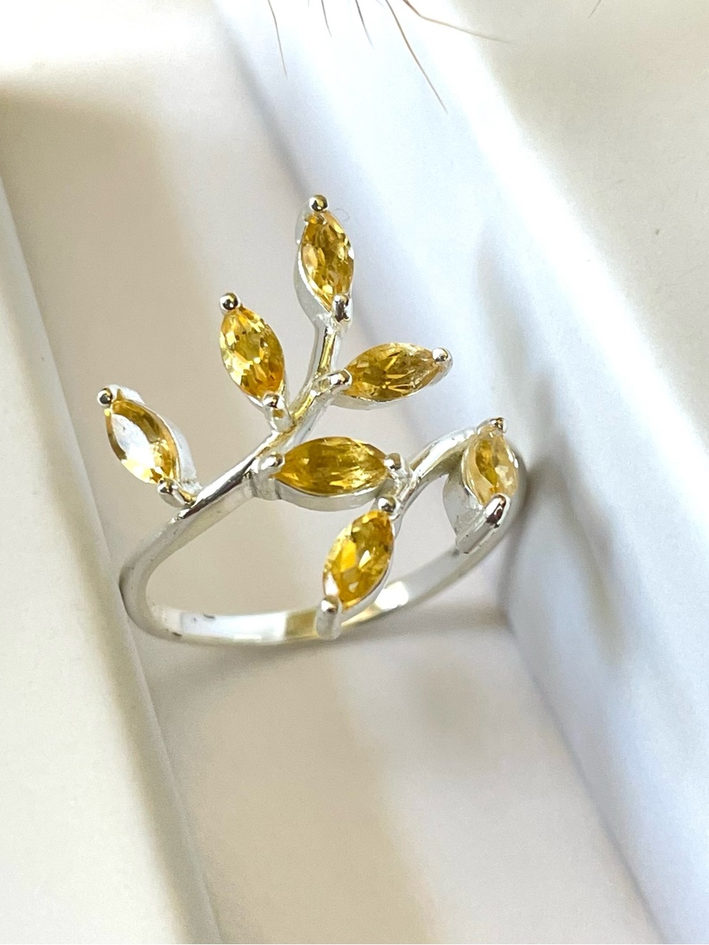 Natural Citrine Beauty!! 925 Sterling Silver Ring us:7